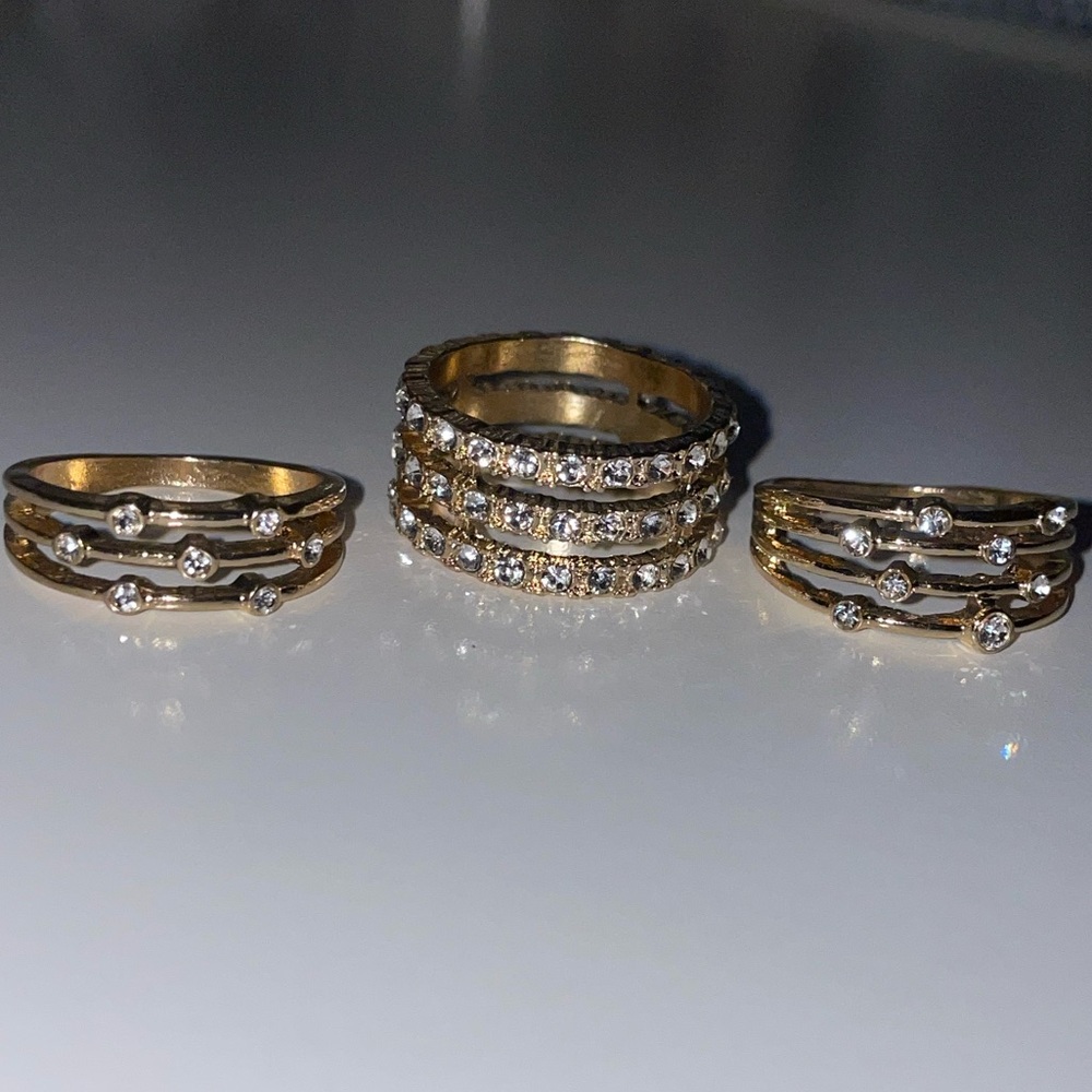 NWOT Urban Planet Gold Rings, Set of 3